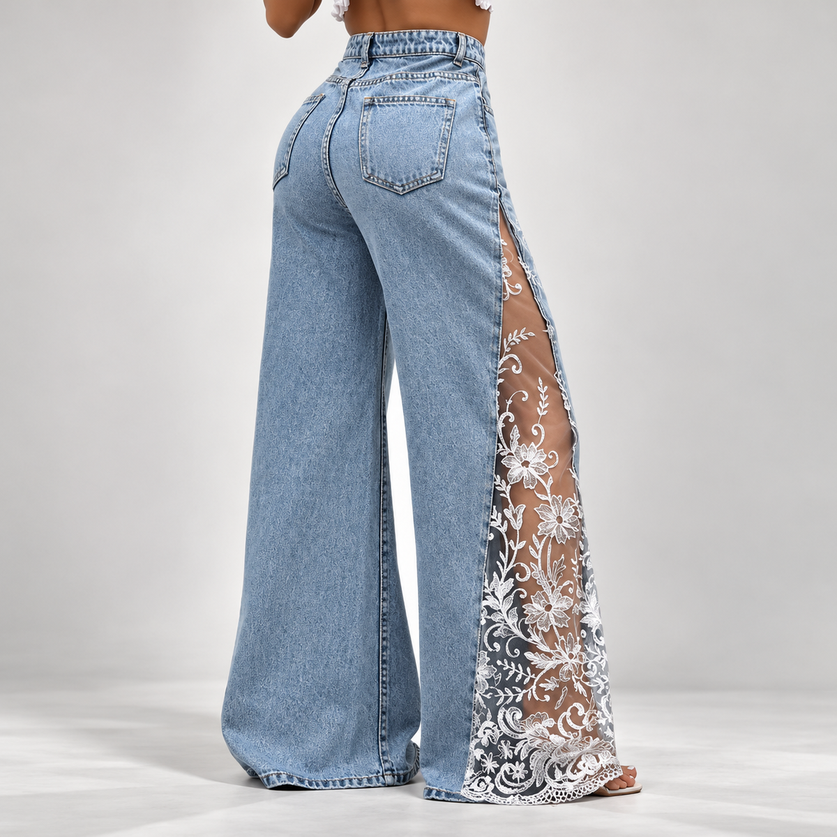 GRAVE ROSE™ Gothic Lace Jeans